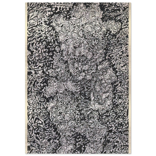 FIGURE WITH HAT IN A LANDSCAPE 1960 - Jean Dubuffet Brushed Aluminum Print - 70x100 cm / 28x40 inches | Jean Dubuffet Aluminum Print | Jean Dubuffet Prints