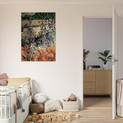 Thistles - Vincent van Gogh Brushed Aluminum Print - 70x100 cm / 28x40 inches | Vincent van Gogh Aluminum Print | Vincent van Gogh Prints