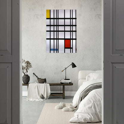 Composition with Red, Yellow and Blue - Piet Mondrian Brushed Aluminum Print - 70x100 cm / 28x40 inches | Piet Mondrian Aluminum Print | Piet Mondrian Prints