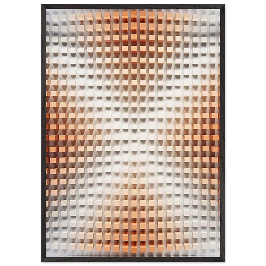 Rilievo cromodinamico - Op Art - Dadamaino Framed Art Print – Black Wooden Frame - Default Title - -Framed Art Print