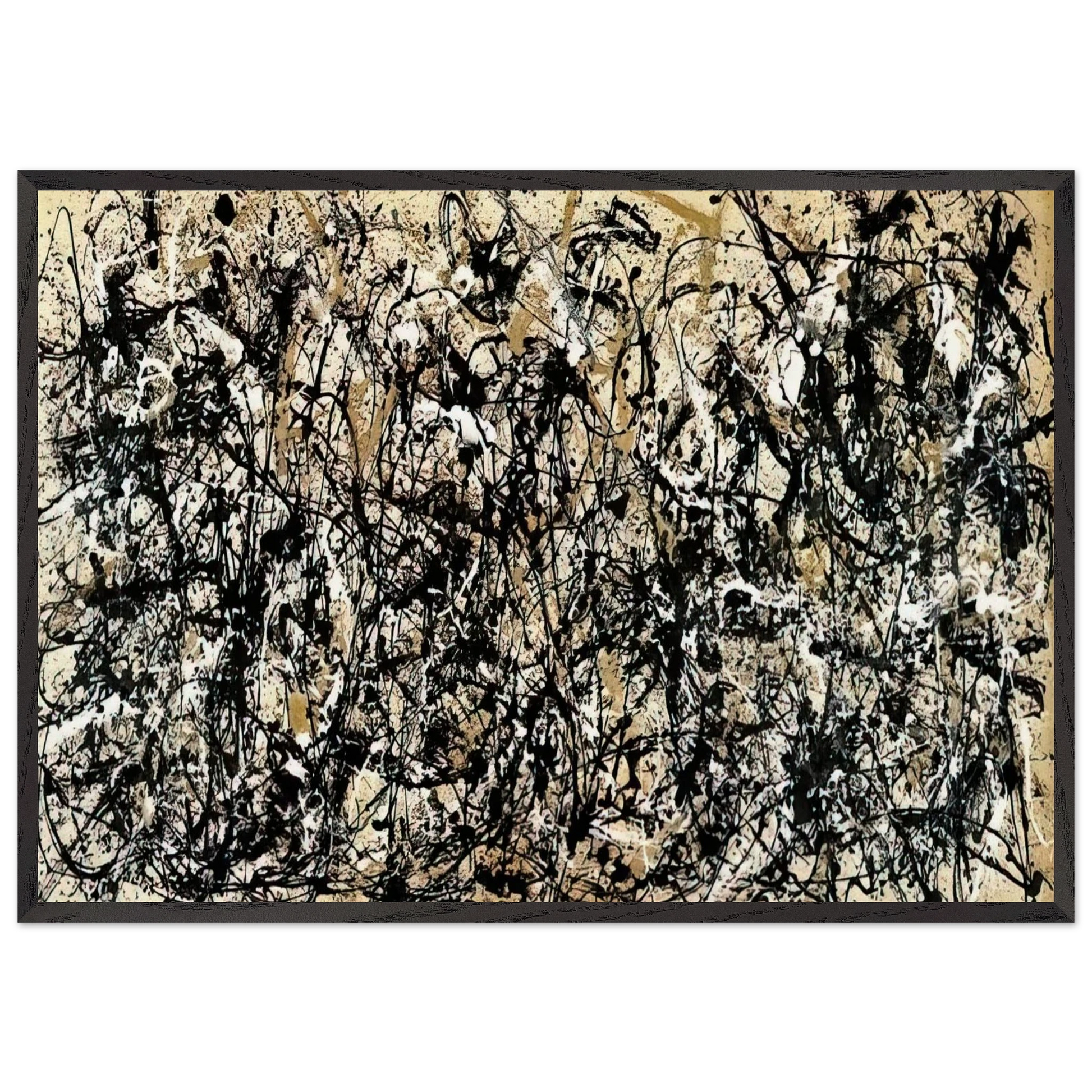 NOTDETECTED185311 - Jackson Pollock Framed Art Print – Black Wooden Frame - Default Title - -Framed Art Print