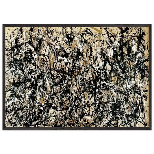 NOTDETECTED185311 - Jackson Pollock Framed Art Print – Black Wooden Frame - Default Title - -Framed Art Print