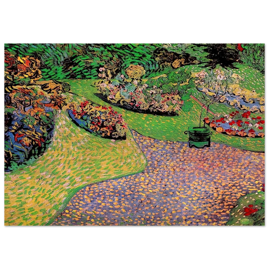 Garden in Auvers - Vincent van Gogh Brushed Aluminum Print - 70x100 cm / 28x40 inches | Vincent van Gogh Aluminum Print | Vincent van Gogh Prints