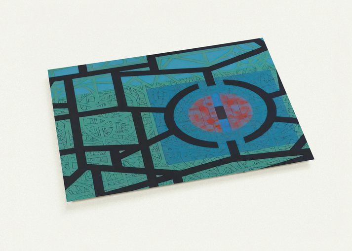 Interior and Silence - 1967 By Jimmy Ernst Pack of 10 Post Cards | Jimmy Ernst Post Cards | A6 (10.5 x 14.8 cm) - 4.1 x 5.8 inches