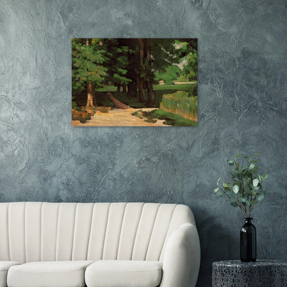 Lane of Chestnut Trees at the Jas de Bouffan - Paul Cézanne Brushed Aluminum Print - 70x100 cm / 28x40 inches | Paul Cézanne Aluminum Print | Paul Cézanne Prints