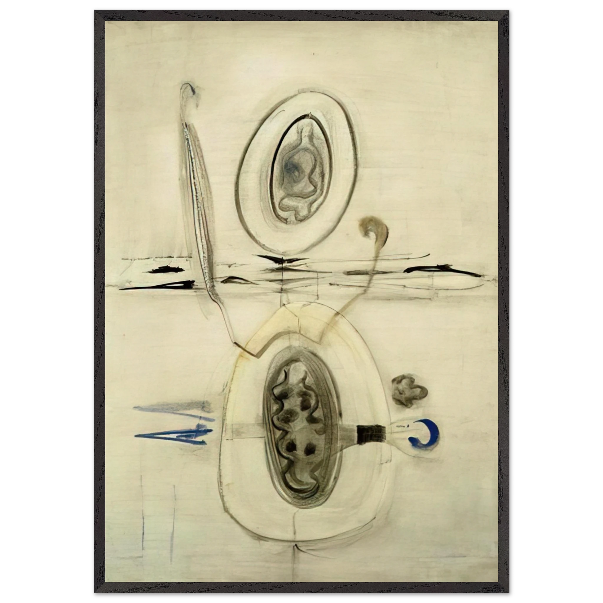 Untitled - 1940 N1 - Mark Rothko Framed Art Print – Black Wooden Frame - Default Title - -Framed Art Print