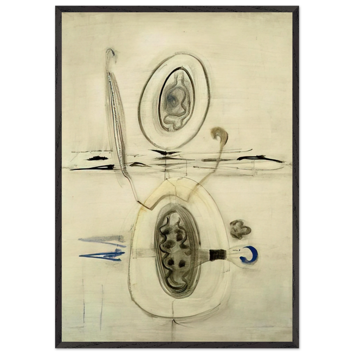 Untitled - 1940 N1 - Mark Rothko 70x100 cm / 28x40 inches Framed Art Print – Black Wooden Frame