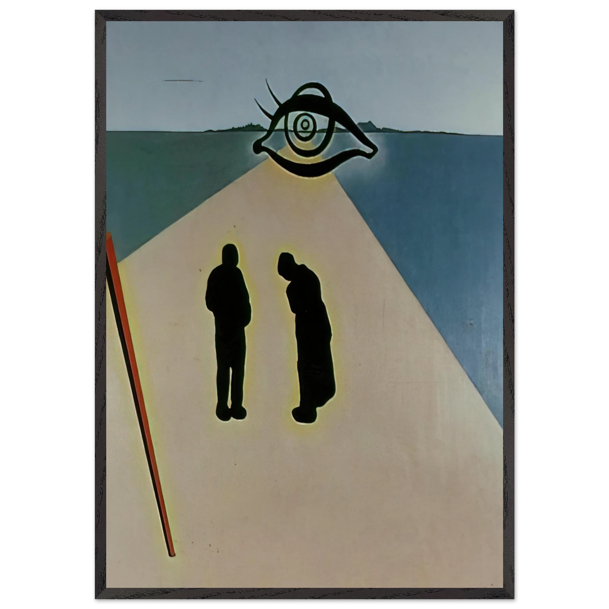 THE EYE OF THE ANGELUS - Salvador Dali Framed Art Print – Black Wooden Frame - Default Title - -Framed Art Print