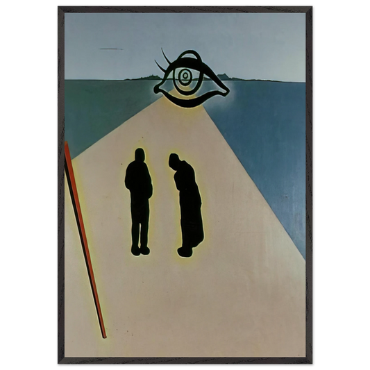 THE EYE OF THE ANGELUS - Salvador Dali Framed Art Print – Black Wooden Frame - Default Title - -Framed Art Print