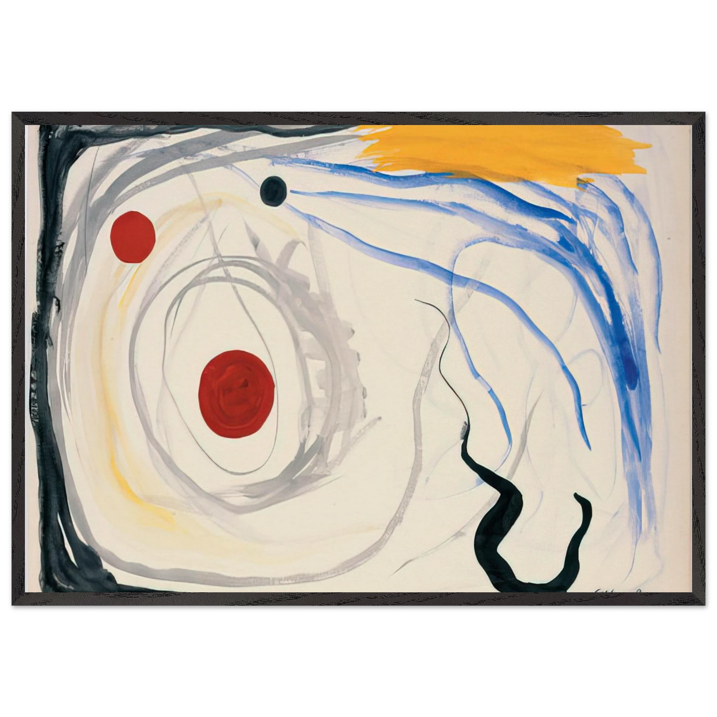 UNTITLED 1946 2 - Alexander Calder Framed Art Print – Black Wooden Frame - Default Title - -Framed Art Print