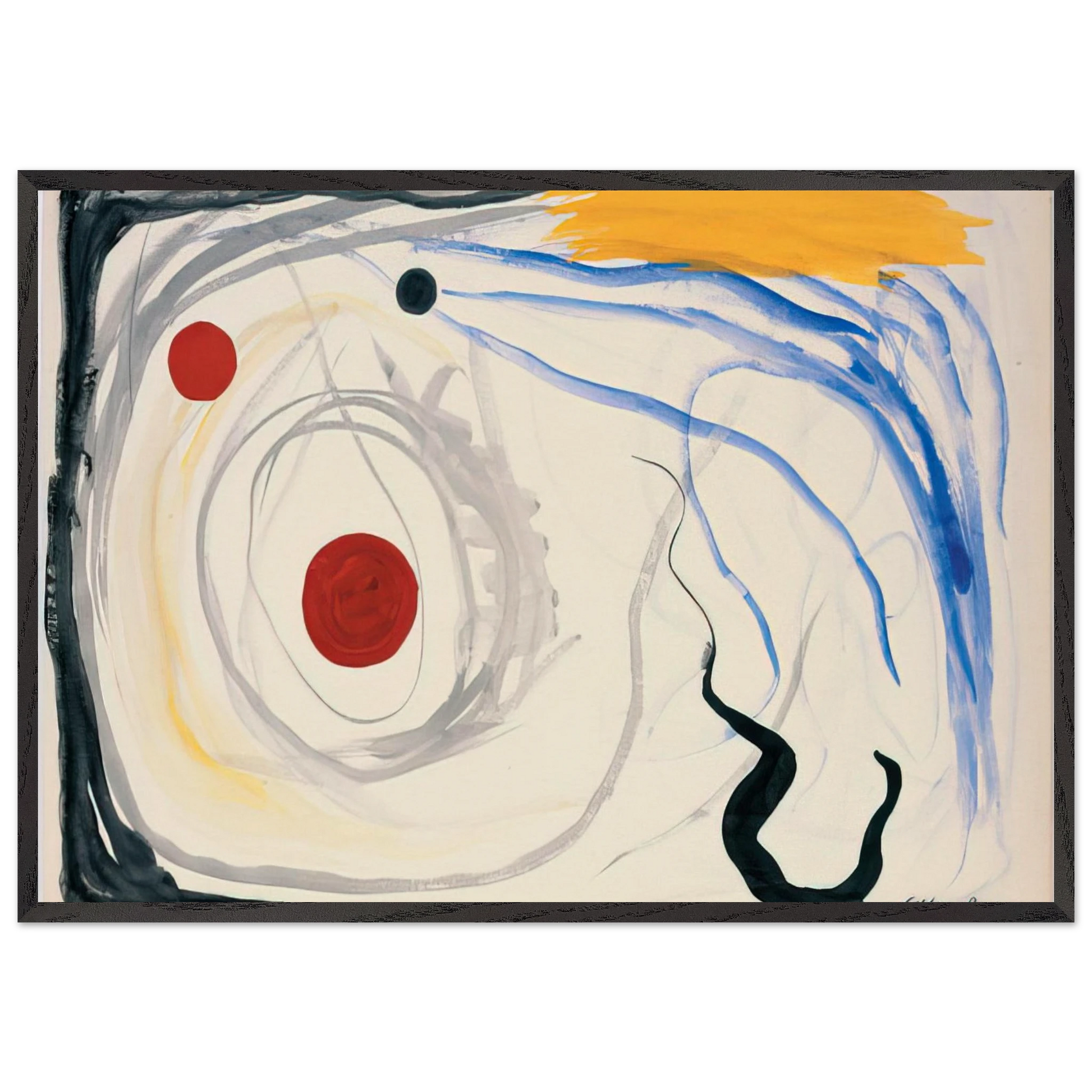 UNTITLED 1946 2 - Alexander Calder Framed Art Print – Black Wooden Frame - Default Title - -Framed Art Print