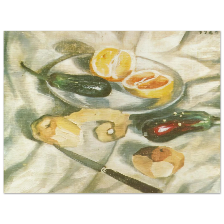 Salvador Dali - STILL LIFE WITH AUBERGINES  75x100 cm / 30x40inches Fine Art Poster