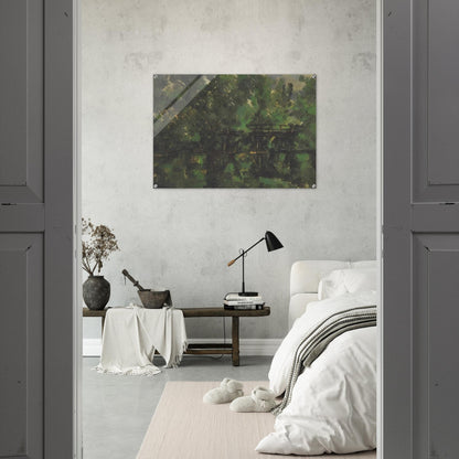 Bridge over the pond - Paul Cézanne Acrylic Print - 70x100 cm / 28x40″ inches | Paul Cézanne Wall Art | Paul Cézanne Prints