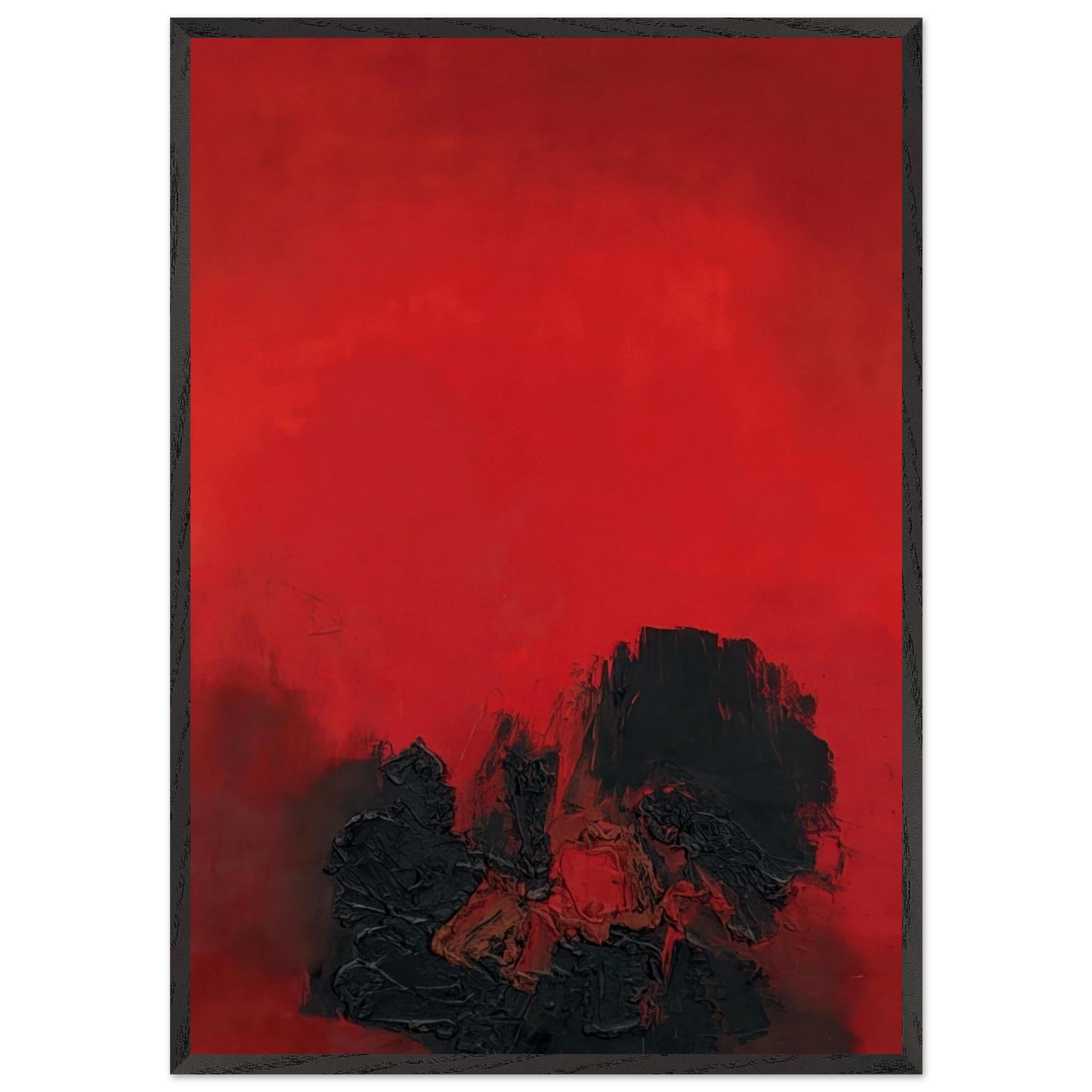 UNTITLED 1961 N5 - Luis Feito Framed Art Print – Black Wooden Frame - Default Title - -Framed Art Print