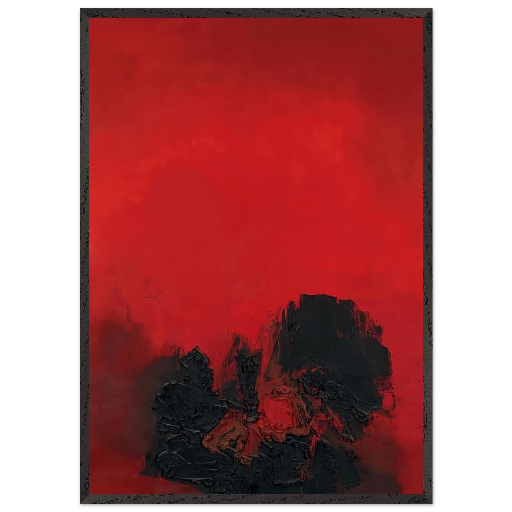 UNTITLED 1961 N5 - Luis Feito Framed Art Print – Black Wooden Frame - Default Title - -Framed Art Print