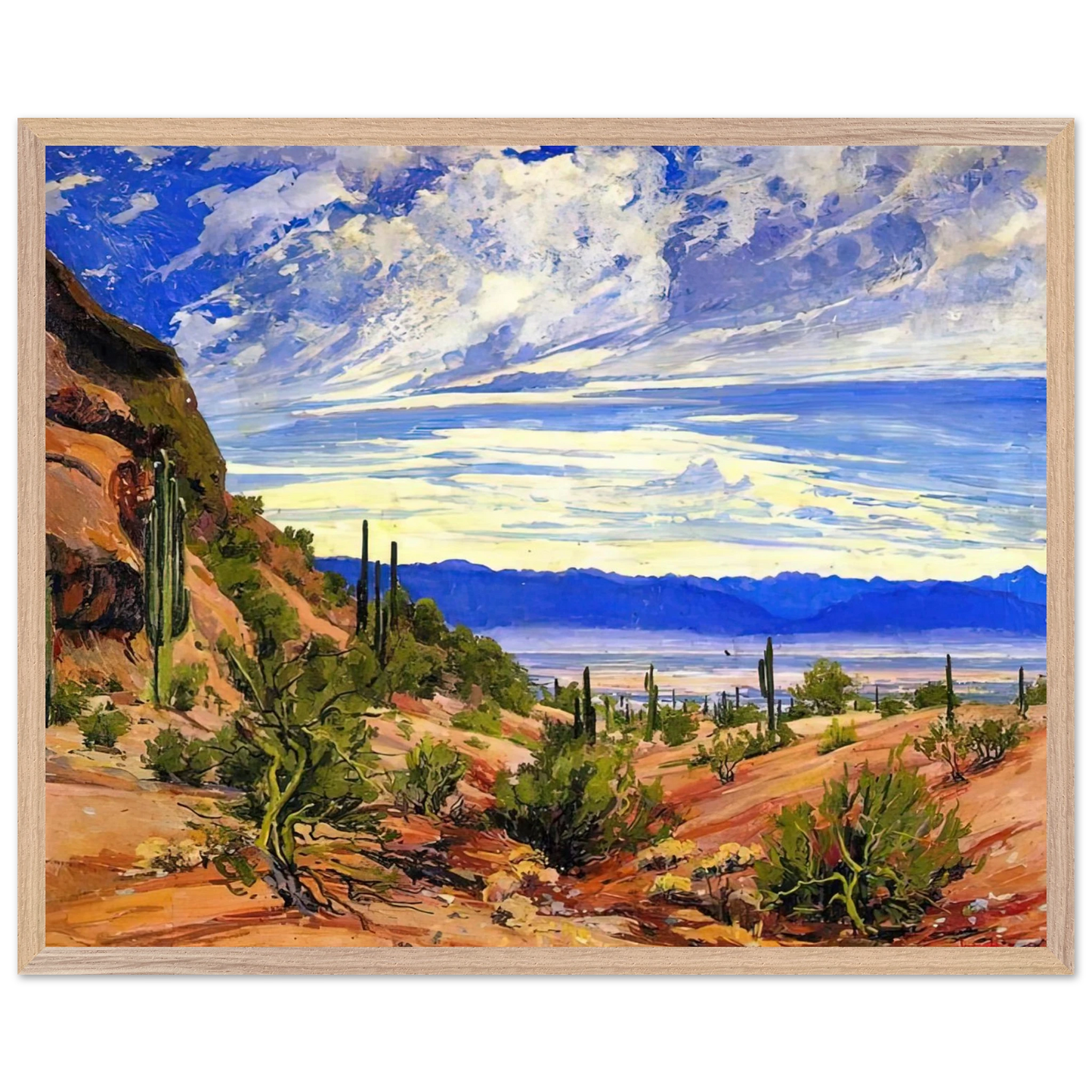 Maynard Dixon - WASHOE WICKIUP 1919 Wall art - 60x80 cm / 24x32 Inches - Premium Wooden Framed Poster With Fine Art Paper - Wood frame
