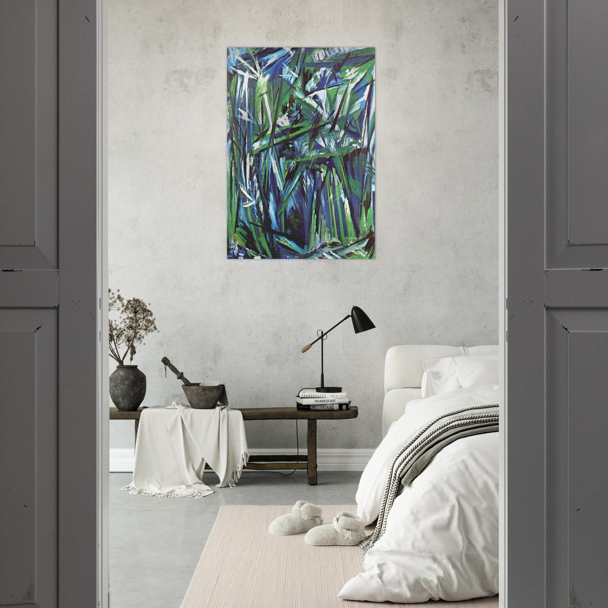 Green Forest - 1911 - Natalia Goncharova Brushed Aluminum Print - 70x100 cm / 28x40 inches | Natalia Goncharova Aluminum Print | Natalia Goncharova Prints