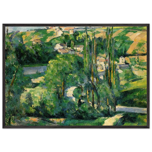 Cote du Galet at Pontoise - Paul Cezanne 70x100 cm / 28x40 inches Framed Art Print – Black Wooden Frame