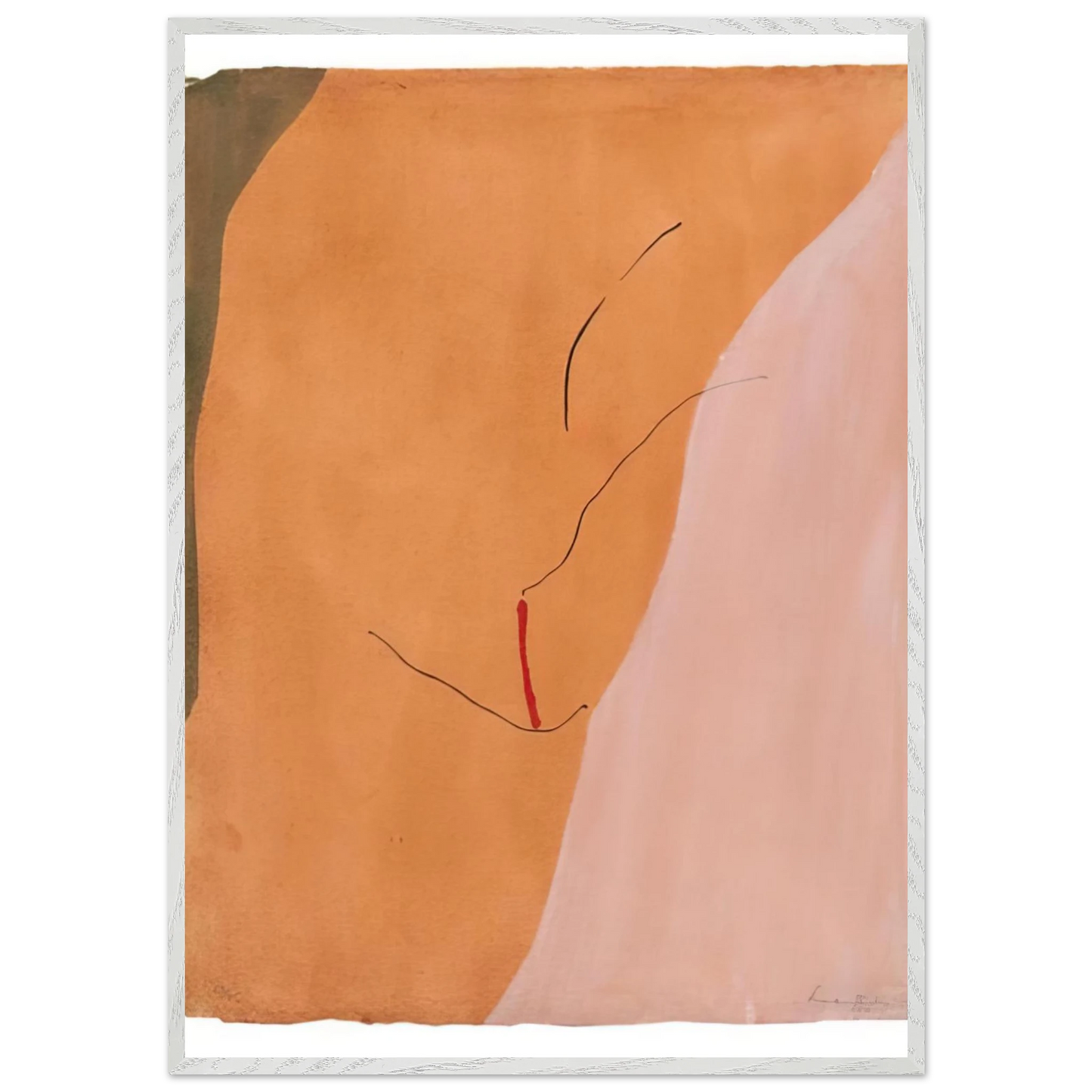 Helen Frankenthaler - Sanguine Mood - 1971 Wall art - A3 (29.7 x 42  cm) - Premium Wooden Framed Poster With Fine Art Paper - Black frame