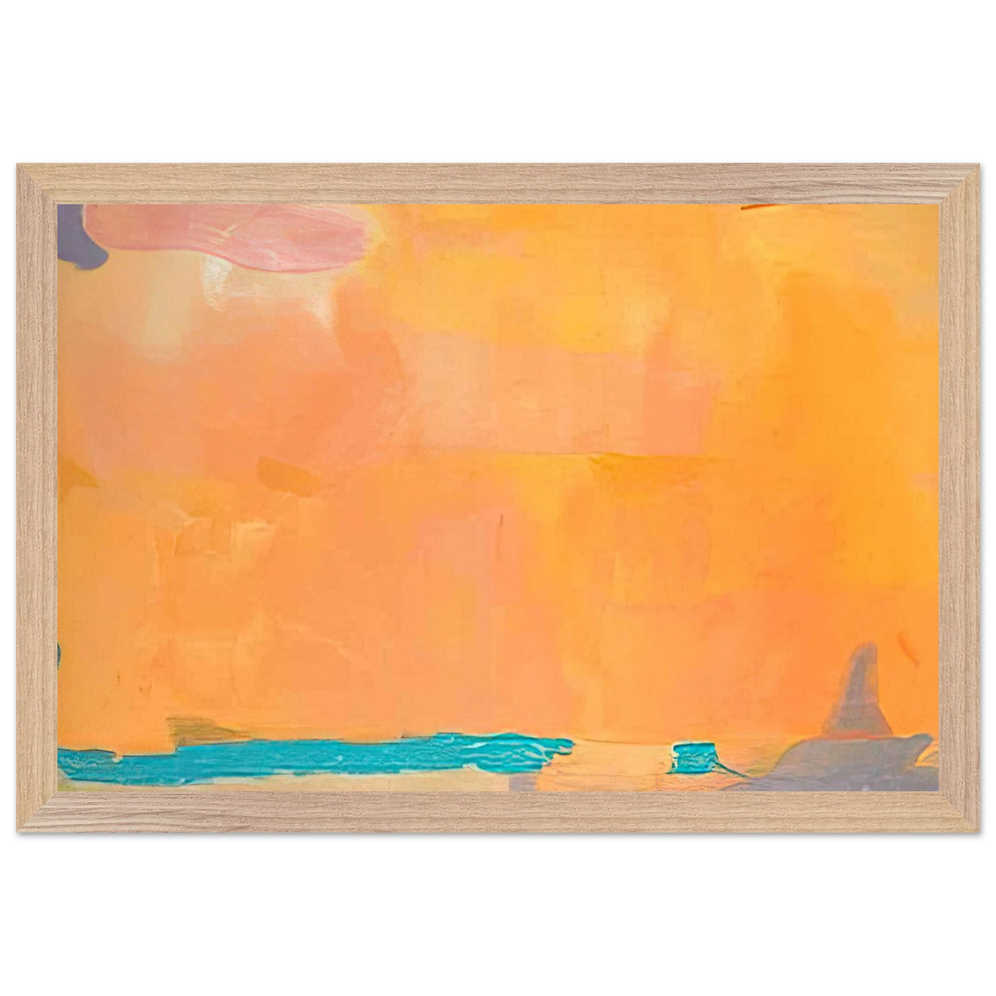 Helen Frankenthaler - Royal Fireworks - 1975 Wall art - A1 (59.4 x 84.1  cm) - Premium Wooden Framed Poster With Fine Art Paper - Black frame