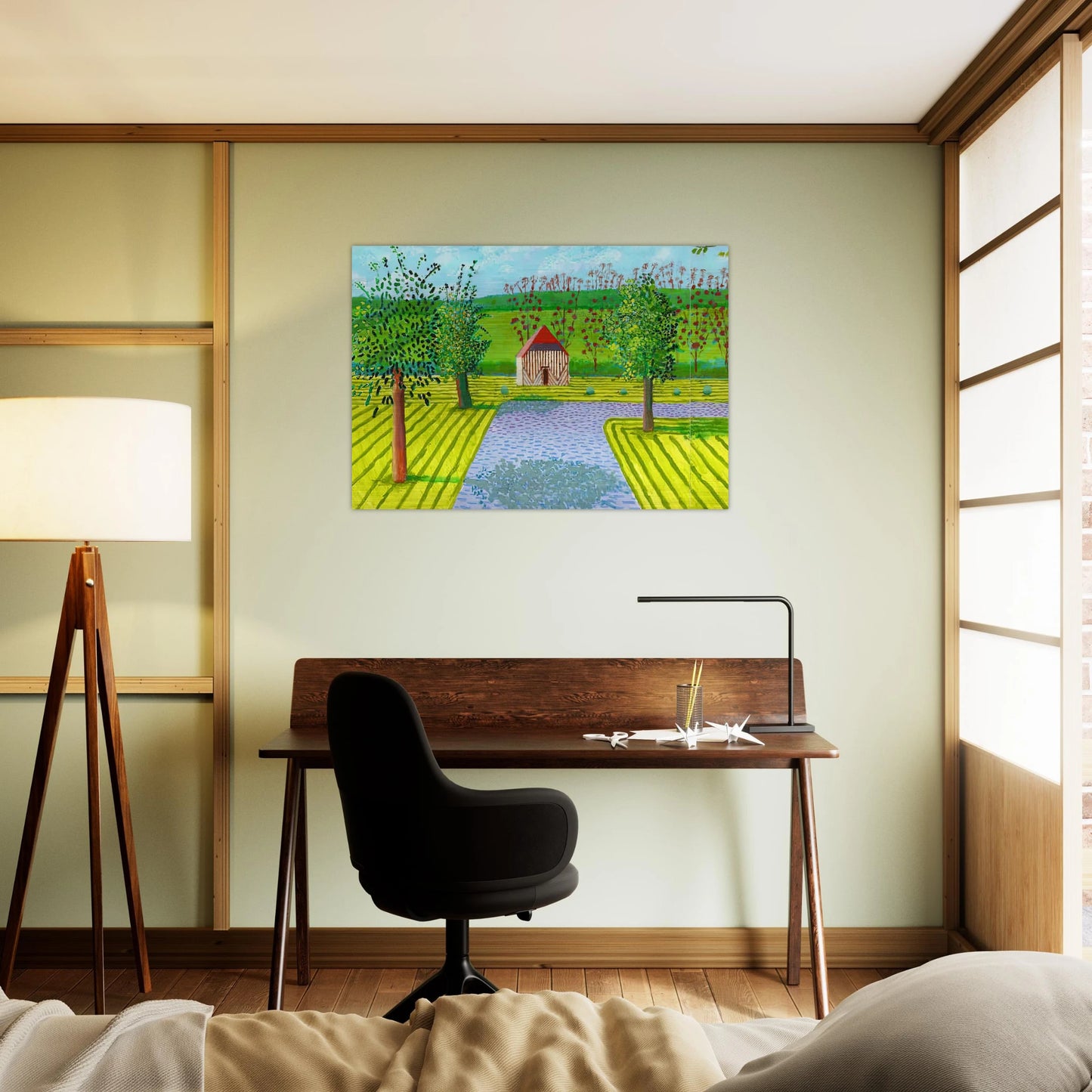 David Hockney - David Hockney Brushed Aluminum Print - 70x100 cm / 28x40 inches | David Hockney Aluminum Print | David Hockney Prints