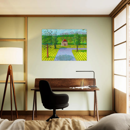 David Hockney - David Hockney Brushed Aluminum Print - 70x100 cm / 28x40 inches | David Hockney Aluminum Print | David Hockney Prints