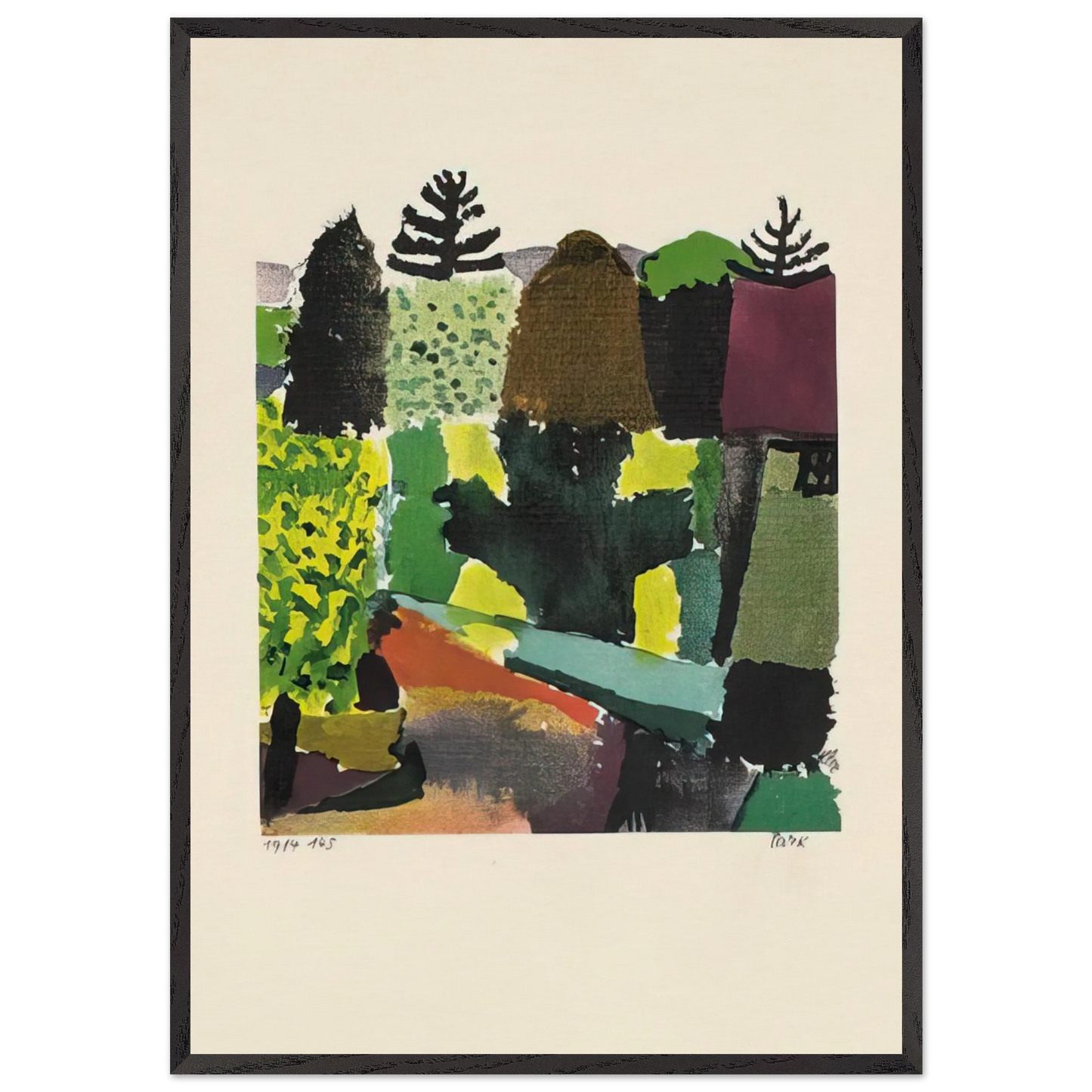 PARK 1920 - Paul Klee Framed Art Print – Black Wooden Frame - Default Title - -Framed Art Print
