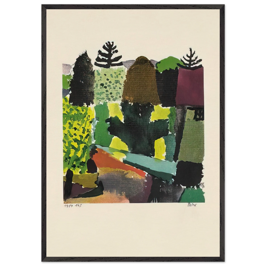 PARK 1920 - Paul Klee 70x100 cm / 28x40 inches Framed Art Print – Black Wooden Frame