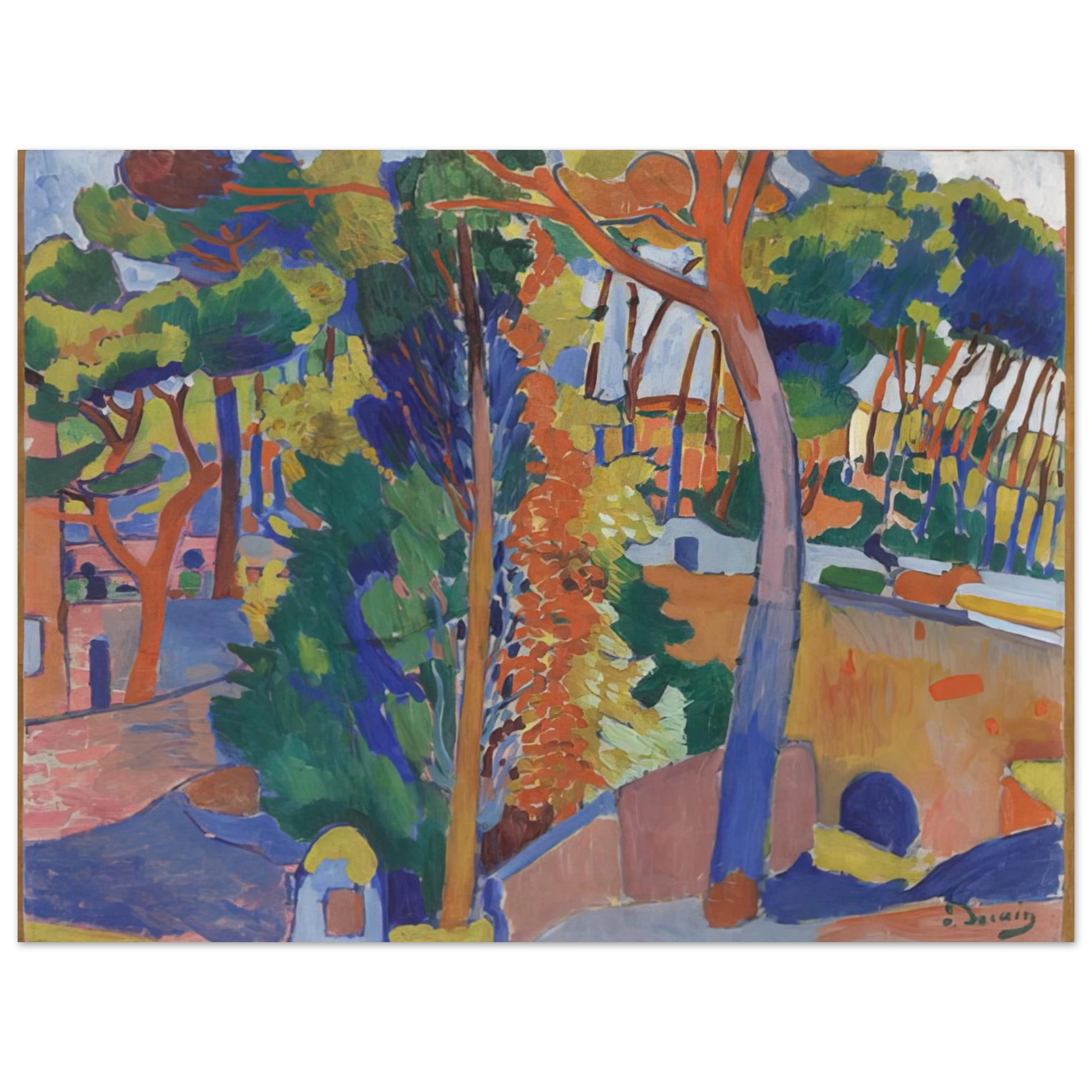 Andre Derain - BRIDGE OVER THE RIOU 1906 Fine Art Poster - Default Title