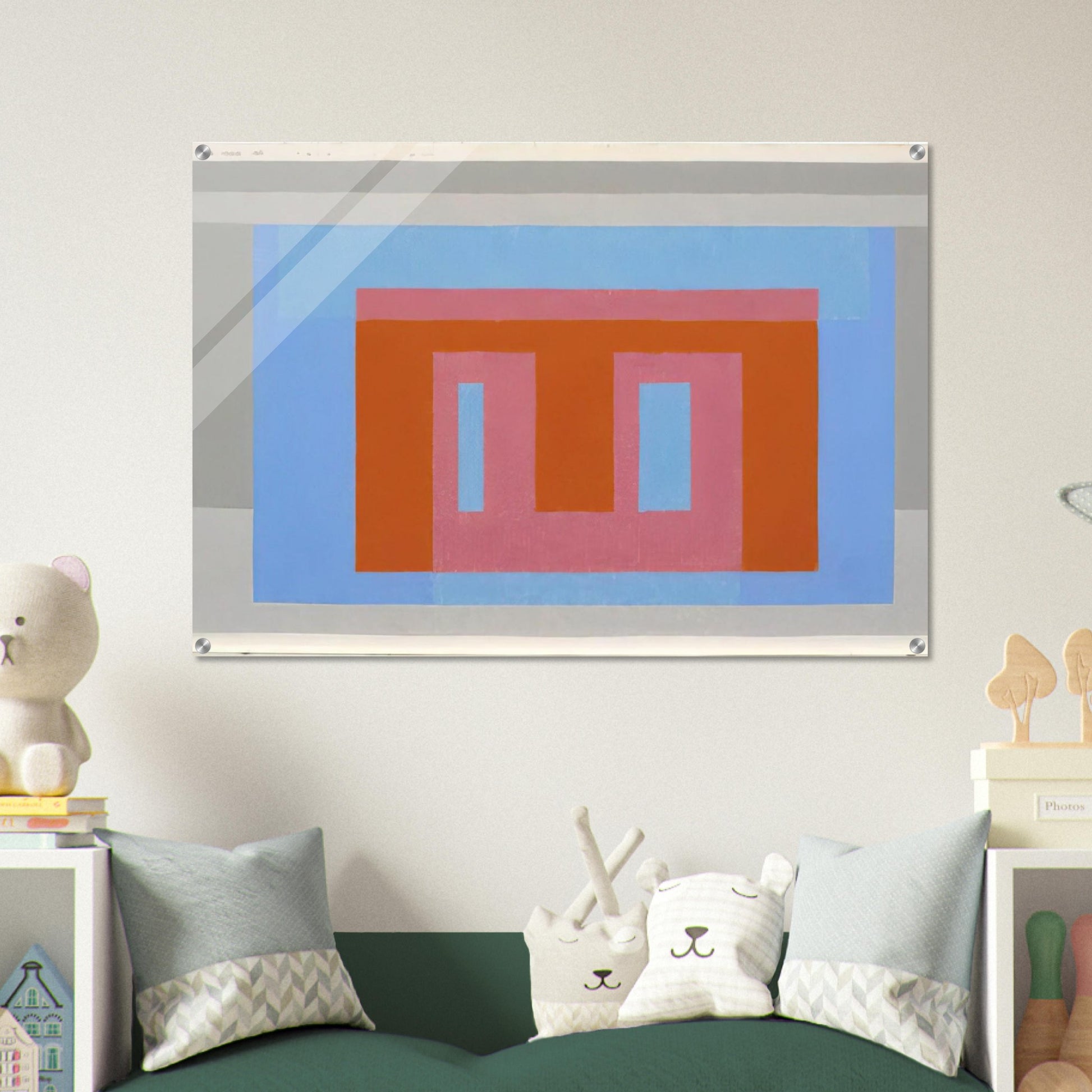 ADOBE VARIANT LUMINOUS DAY 1952 - Josef Albers Acrylic Print - 70x100 cm / 28x40″ inches | Josef Albers Wall Art | Josef Albers Prints