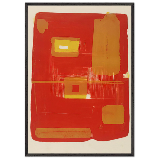 Red and Yellow Image - 1958 - Patrick Heron Framed Art Print – Black Wooden Frame - Default Title - -Framed Art Print