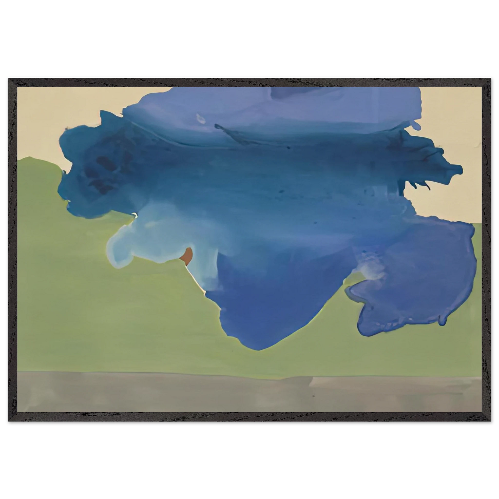 The Bay 1963- - Helen Frankenthaler Framed Art Print – Black Wooden Frame - Default Title - -Framed Art Print