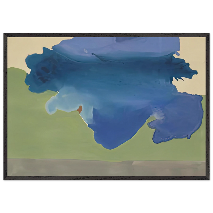 The Bay 1963- - Helen Frankenthaler 70x100 cm / 28x40 inches Framed Art Print – Black Wooden Frame