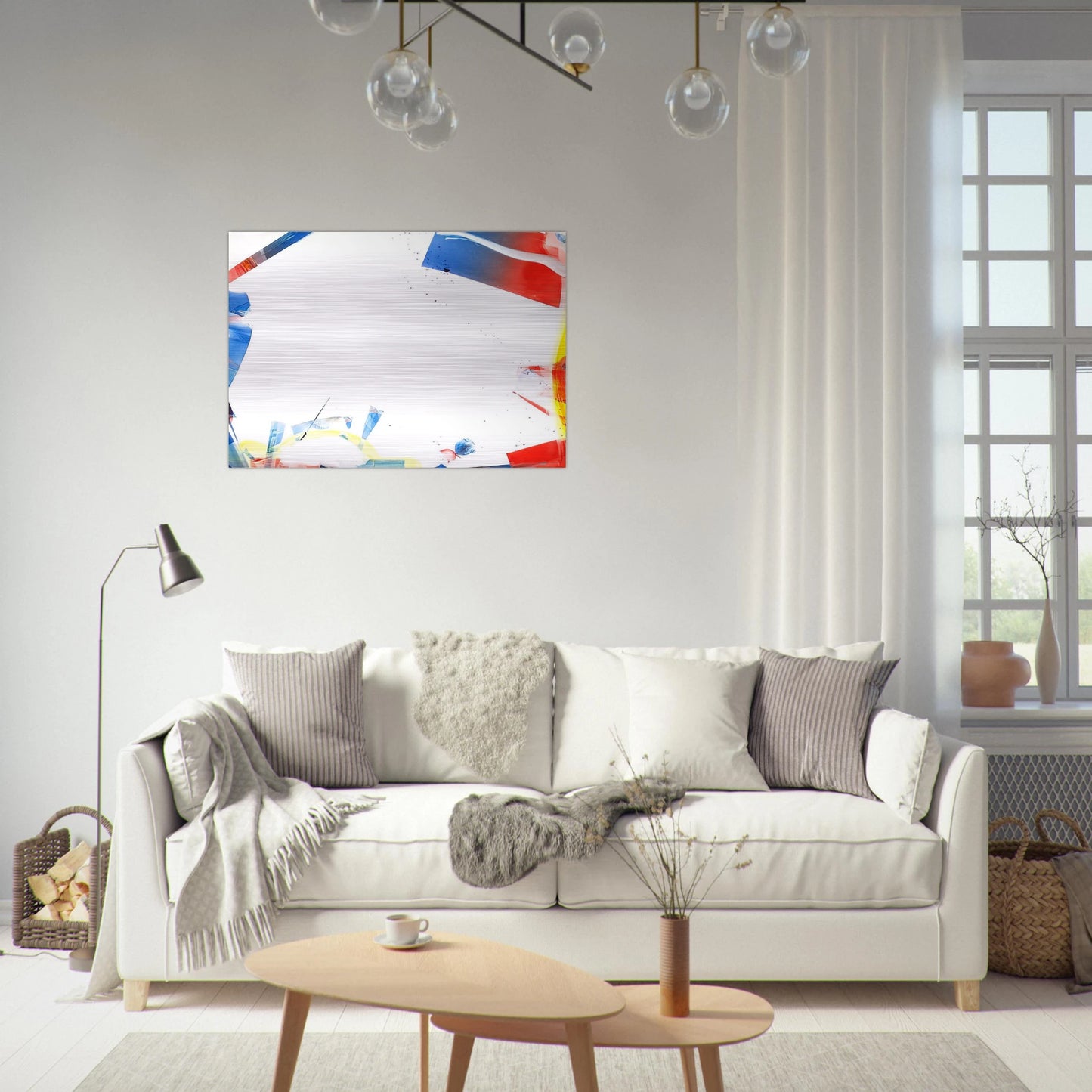 Untitled  SFM66-04  - Sam Francis Brushed Aluminum Print - 70x100 cm / 28x40 inches | Sam Francis Aluminum Print | Sam Francis Prints