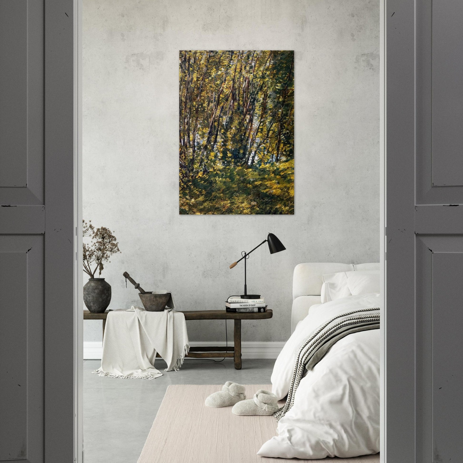 Nude in Sunlilt Wood - Childe Hassam Brushed Aluminum Print - 70x100 cm / 28x40 inches | Childe Hassam Aluminum Print | Childe Hassam Prints