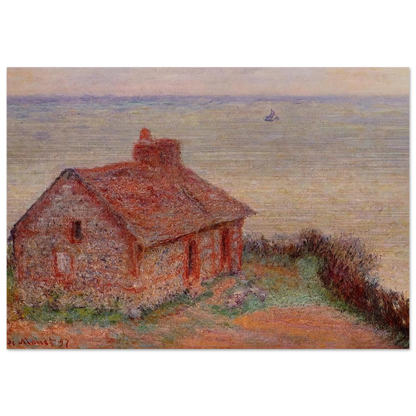 Customs House, Rose Effect - claude monet Brushed Aluminum Print - 70x100 cm / 28x40 inches | claude monet Aluminum Print | claude monet Prints