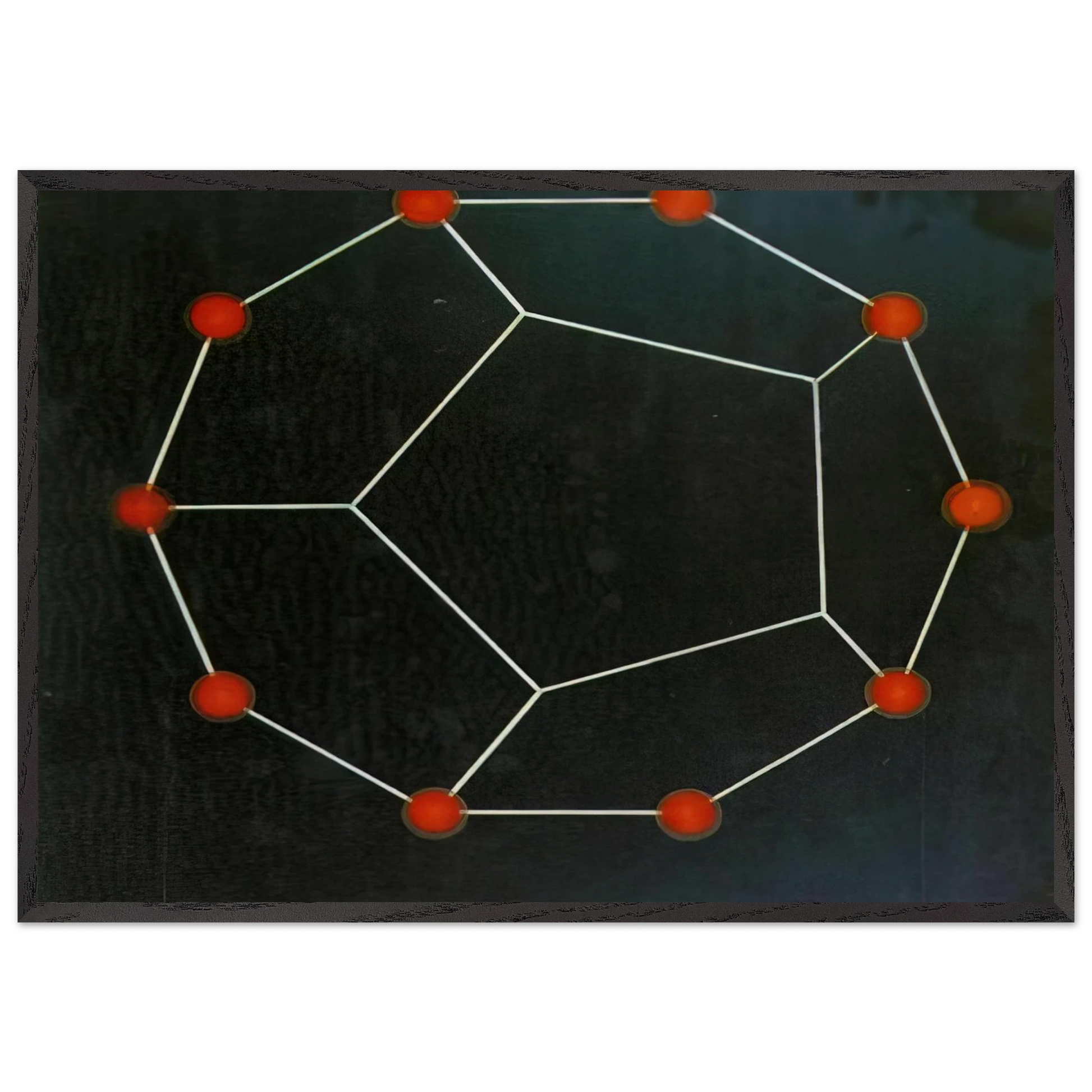 PENTAGONAL SARDANA 1 - Salvador Dali Framed Art Print – Black Wooden Frame - Default Title - -Framed Art Print