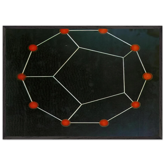 PENTAGONAL SARDANA 1 - Salvador Dali Framed Art Print – Black Wooden Frame - Default Title - -Framed Art Print