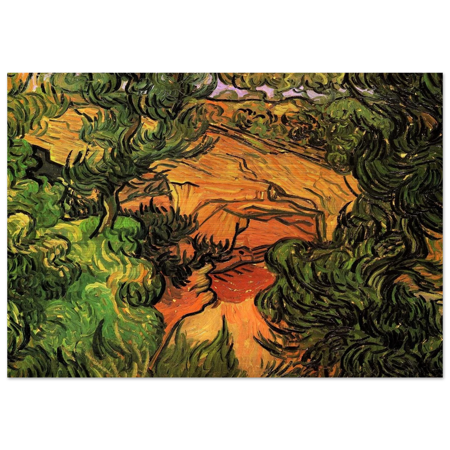 Entrance to a Quarry - Vincent van Gogh Brushed Aluminum Print - 70x100 cm / 28x40 inches | Vincent van Gogh Aluminum Print | Vincent van Gogh Prints