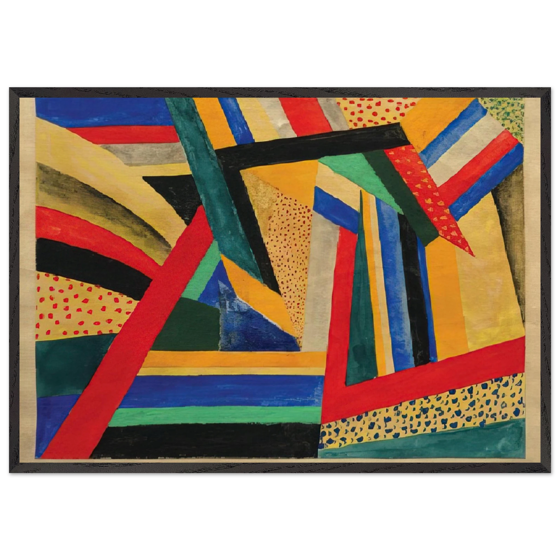 Lands - Laszlo Moholy-Nagy Framed Art Print – Black Wooden Frame - Default Title - -Framed Art Print