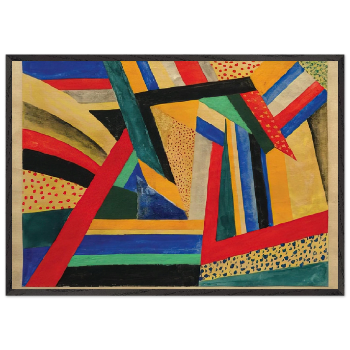 Lands - Laszlo Moholy-Nagy 70x100 cm / 28x40 inches Framed Art Print – Black Wooden Frame