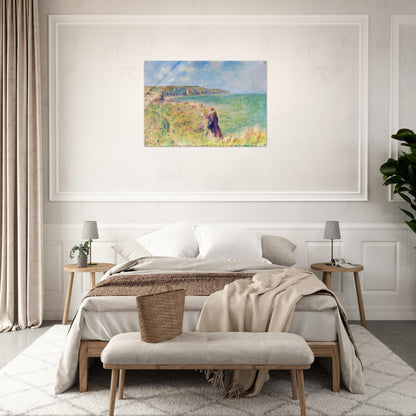 Edge of the Cliff at Pourville - claude monet Acrylic Print - 70x100 cm / 28x40″ inches