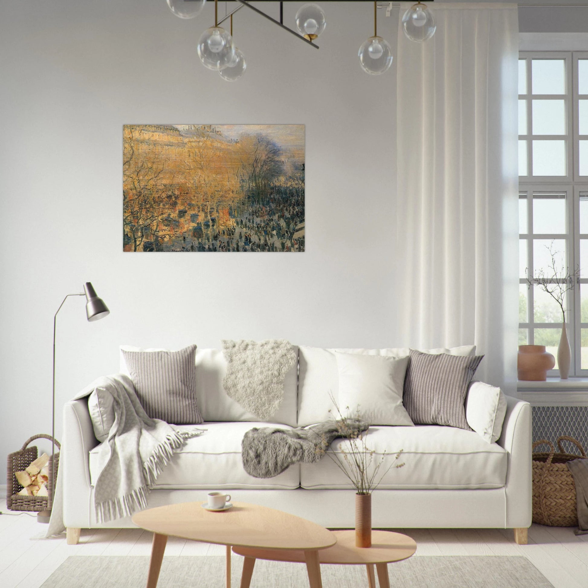 Boulevard of Capucines - claude monet Brushed Aluminum Print - 70x100 cm / 28x40 inches | claude monet Aluminum Print | claude monet Prints