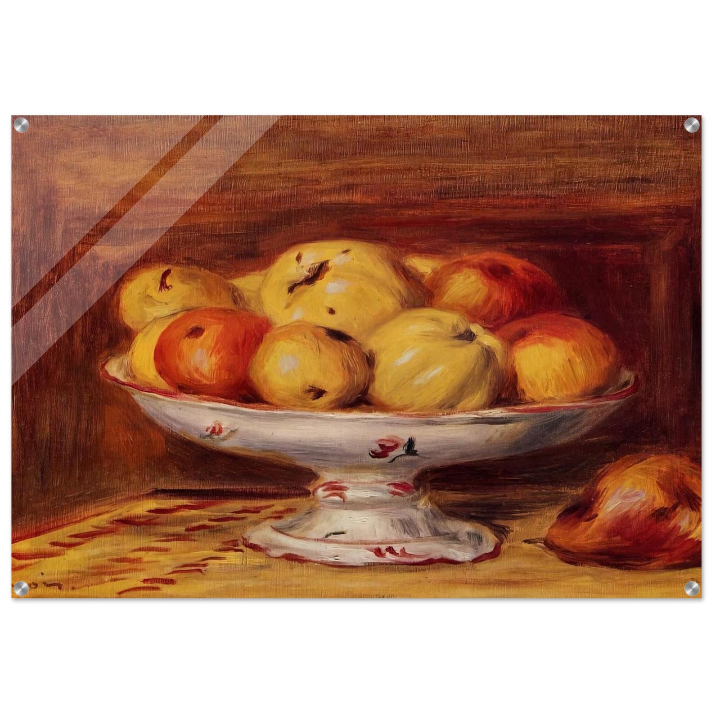 Still Life with Apples and Pears - Pierre-Auguste Renoir Acrylic Print - 70x100 cm / 28x40″ inches