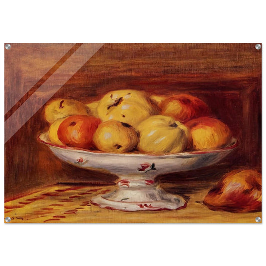 Still Life with Apples and Pears - Pierre-Auguste Renoir Acrylic Print - 70x100 cm / 28x40″ inches