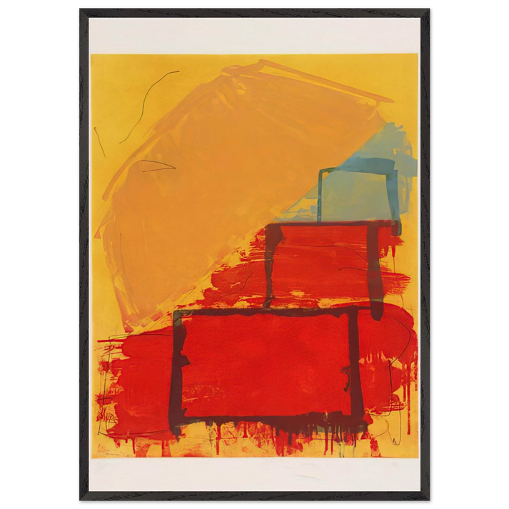 Trickster - 1979 - John Hoyland 70x100 cm / 28x40 inches Framed Art Print – Black Wooden Frame