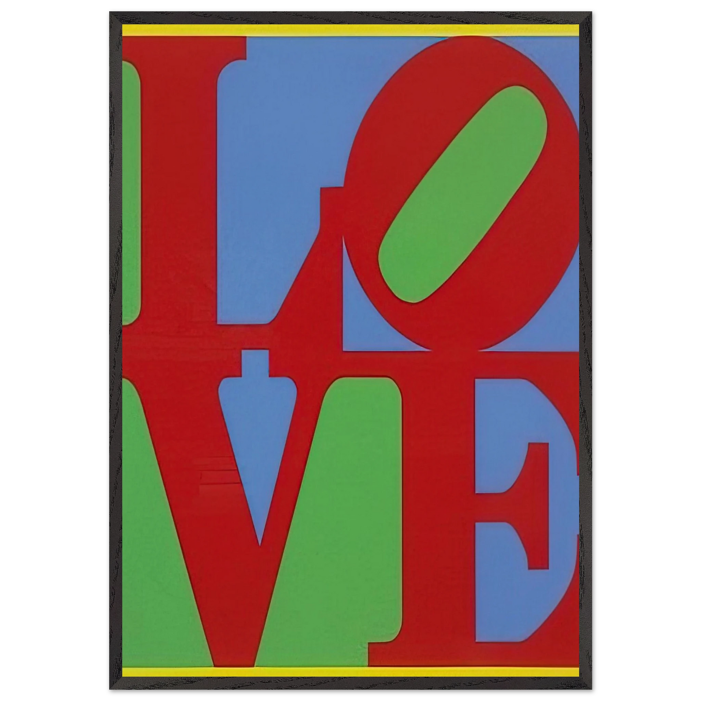 Heliotherapy Love - Robert Indiana Framed Art Print – Black Wooden Frame - Default Title - -Framed Art Print