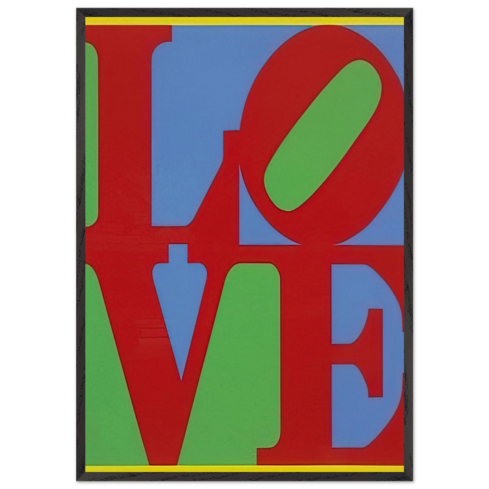 Heliotherapy Love - Robert Indiana 70x100 cm / 28x40 inches Framed Art Print – Black Wooden Frame