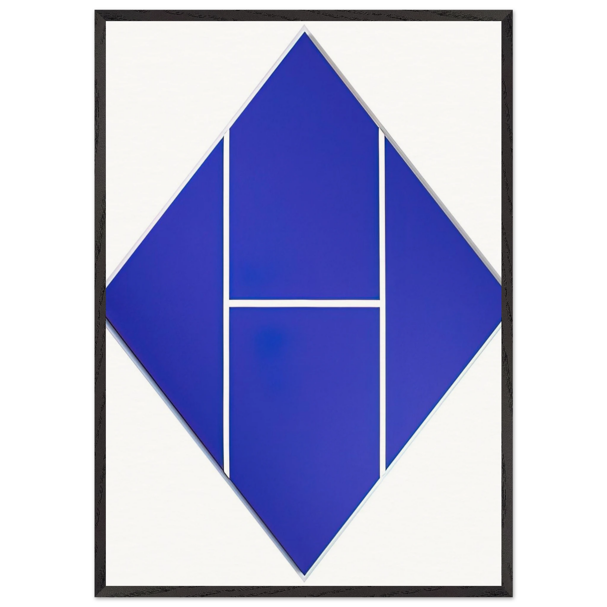 Cobalt - 1982 - Carmen Herrera Framed Art Print – Black Wooden Frame - Default Title - -Framed Art Print