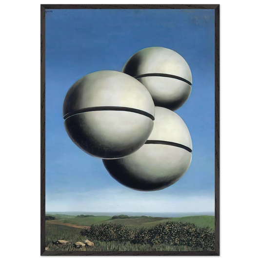 THE VOICE OF SPACE 1928 - Rene Magritte 70x100 cm / 28x40 inches Framed Art Print – Black Wooden Frame